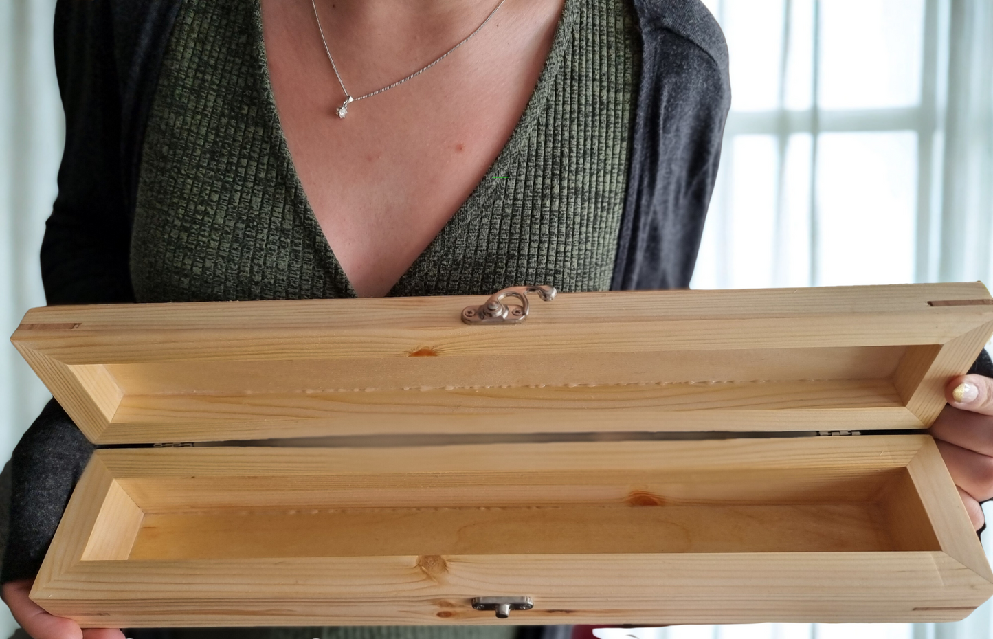 Personalised Wooden Candle Box — Religious Keepsake