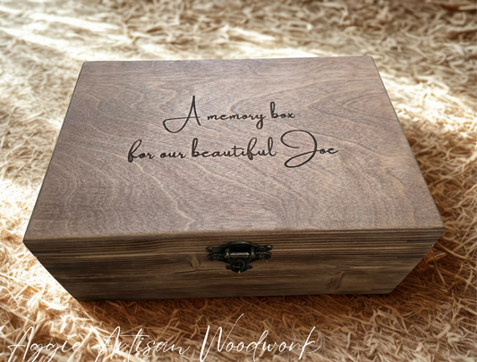 Handcrafted Personalised Wooden Memorial Box