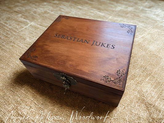 Handcrafted Personalised Wooden Keepsake Box – Luxury Memory Box Made to Order