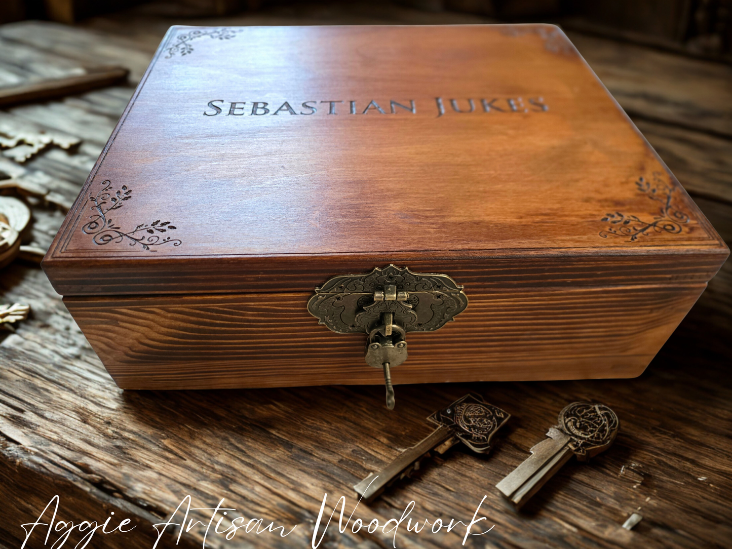 Handcrafted Personalised Wooden Keepsake Box – Luxury Memory Box Made to Order