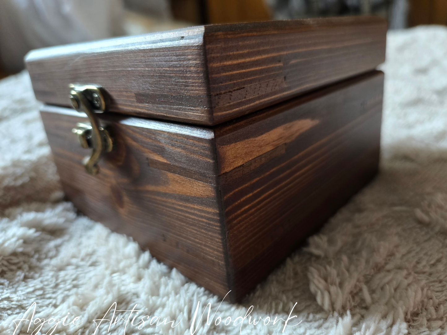 Personalised Wooden Watch Box – Text Only Engraving (1–12 Watches)