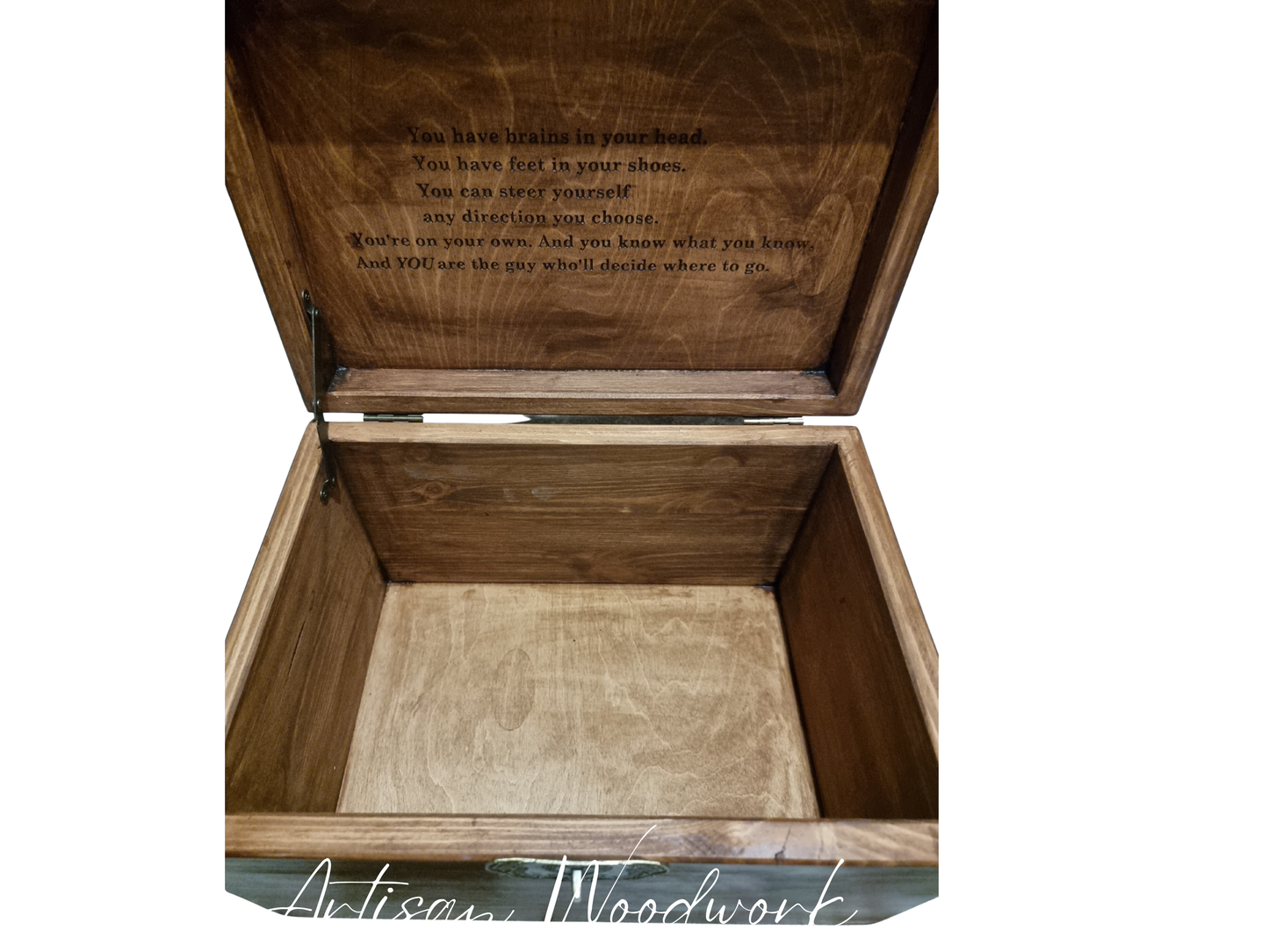 Handcrafted Personalised Wooden Keepsake Box – Custom Engraved Memory Box
