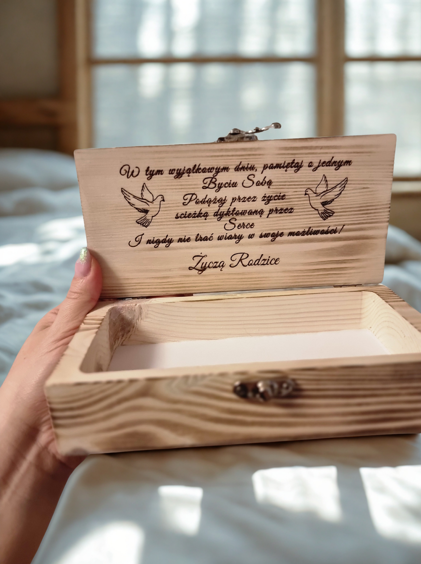 Personalised Solid Pine Religious Keepsake Box
