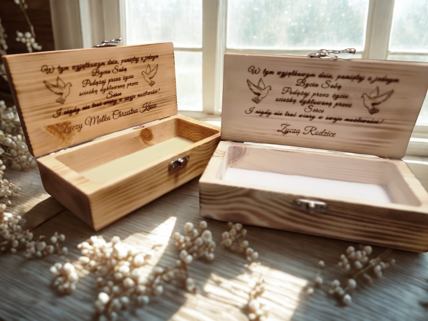 Personalised Solid Pine Religious Keepsake Box