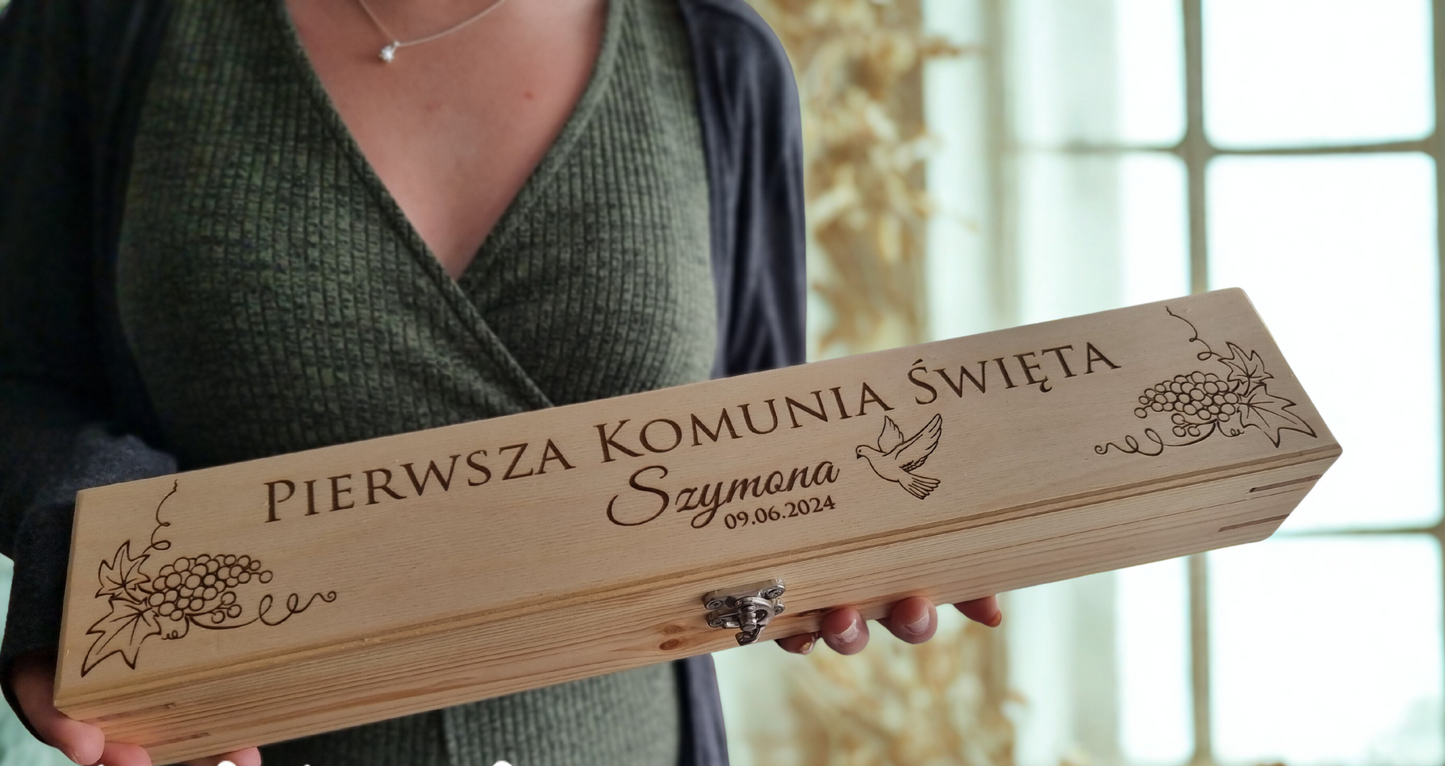 Personalised Wooden Candle Box — Religious Keepsake