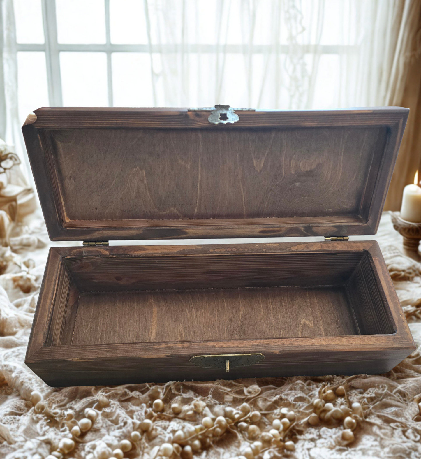 Personalised Wooden Wine Box — Wedding Keepsake