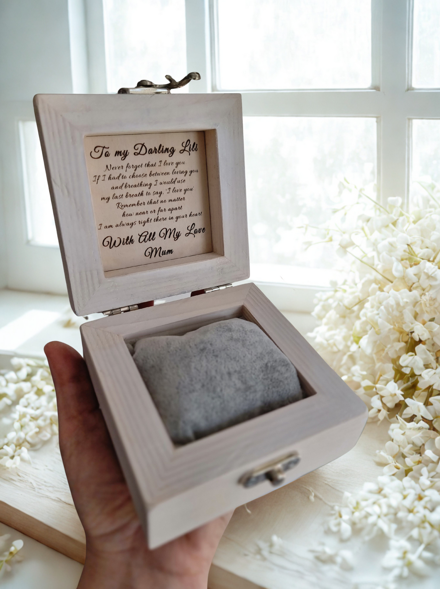Personalised First Holy Communion Wooden Keepsake Box | Handmade Pine Box for Watch, Jewellery or Special Mementos
