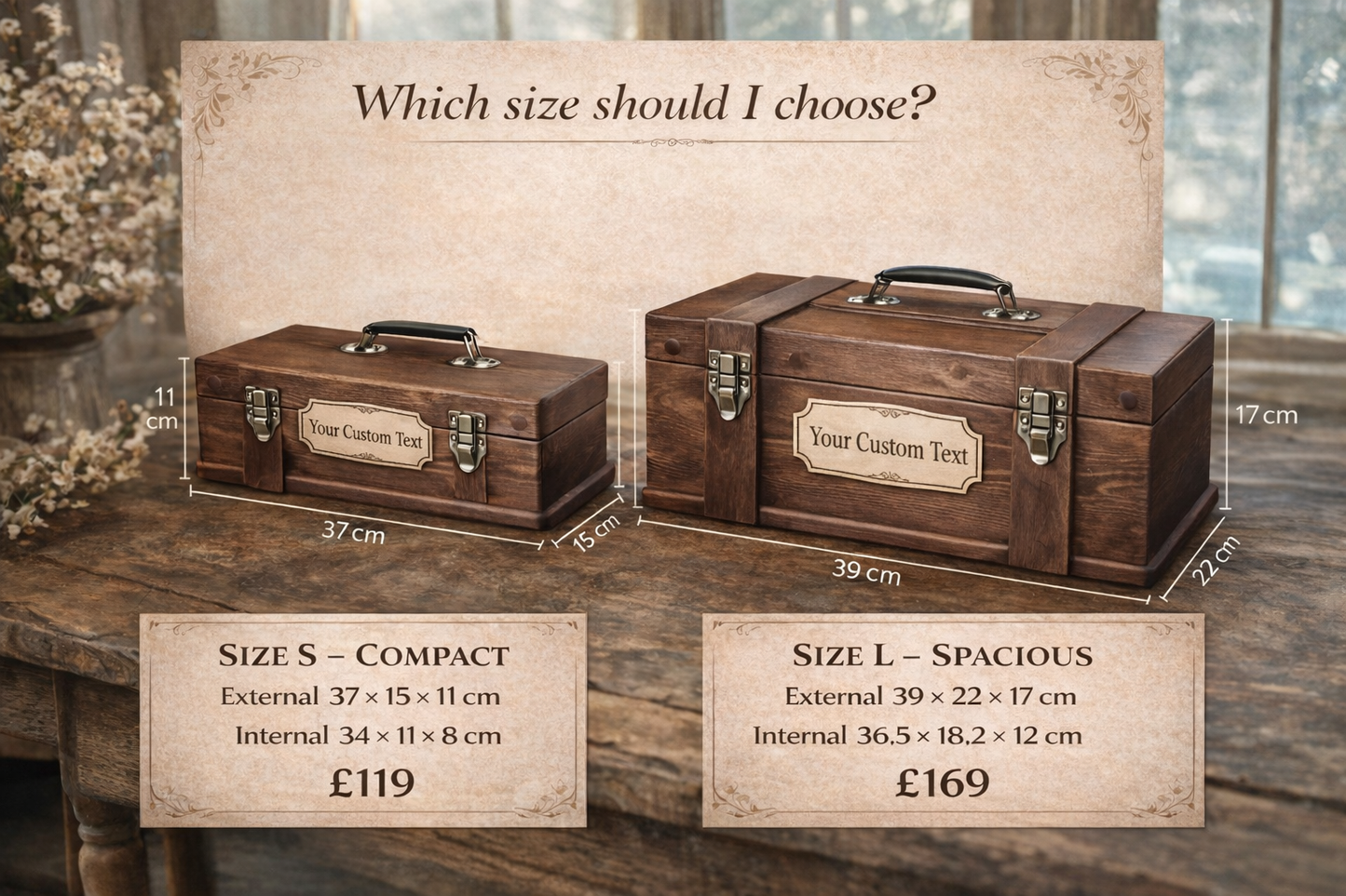 Luxury Personalised Wooden Keepsake Box – Handmade Memory & Gift Chest